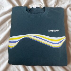 Exclusive Starbucks Teal Crewneck Sweatshirt